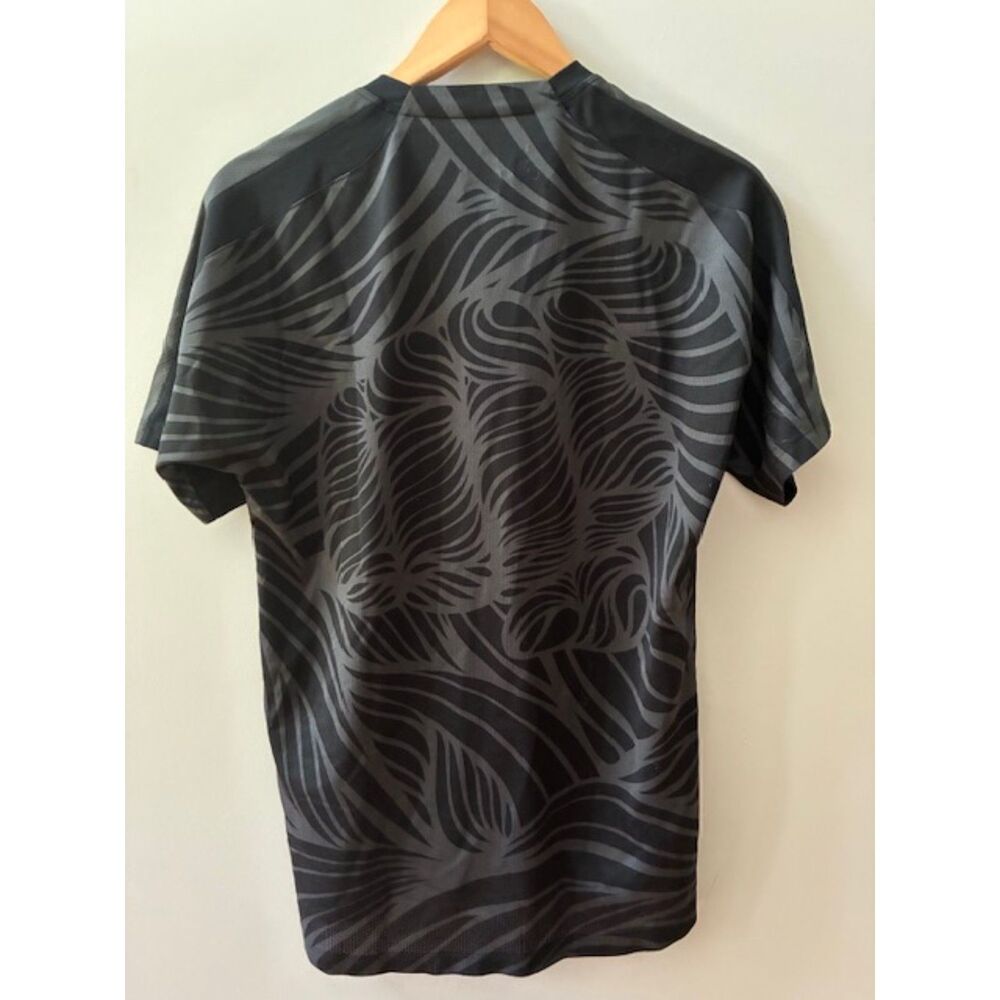 Nike Dri-FIT Black Patterned Running Training Shirt Men's Size M Athletic Tee